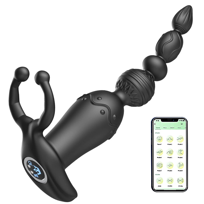 2 In 1 App Controlled Anal Beads With 10 Vibration Modes