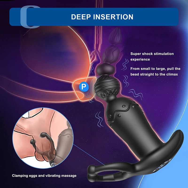 2 In 1 App Controlled Anal Beads With 10 Vibration Modes