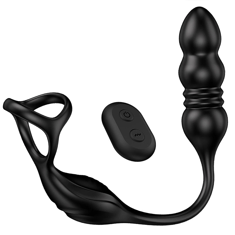 9 Vibration Remote Control Wearable Anal Beads Massager