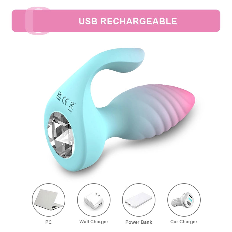 Dual Motor Remote Control Anal Plug with 10 Vibration Modes