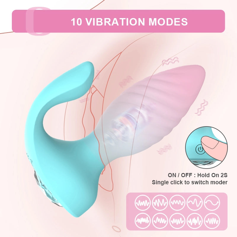 Dual Motor Remote Control Anal Plug with 10 Vibration Modes