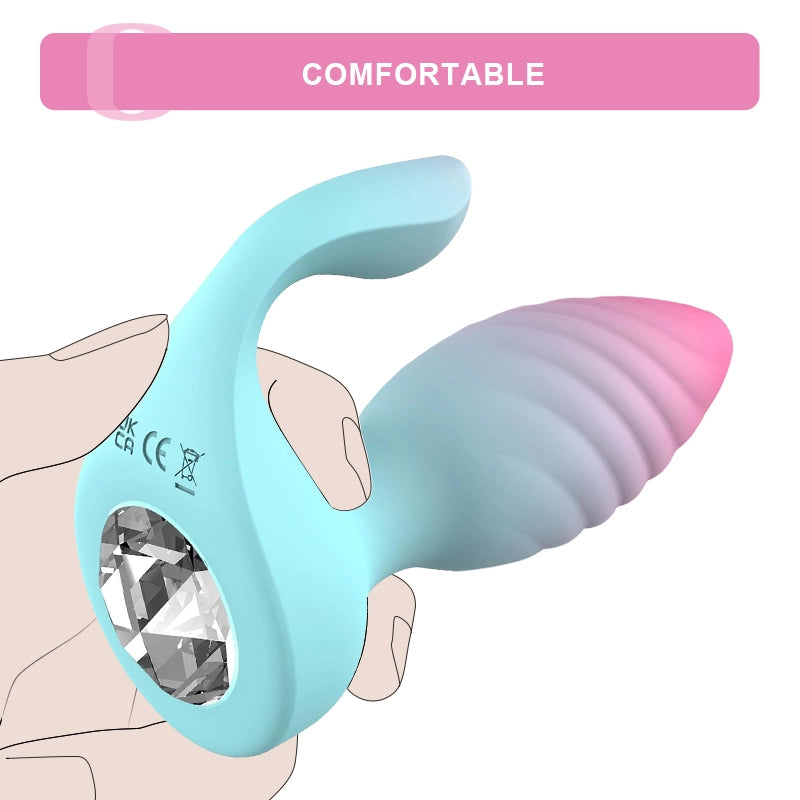Dual Motor Remote Control Anal Plug with 10 Vibration Modes