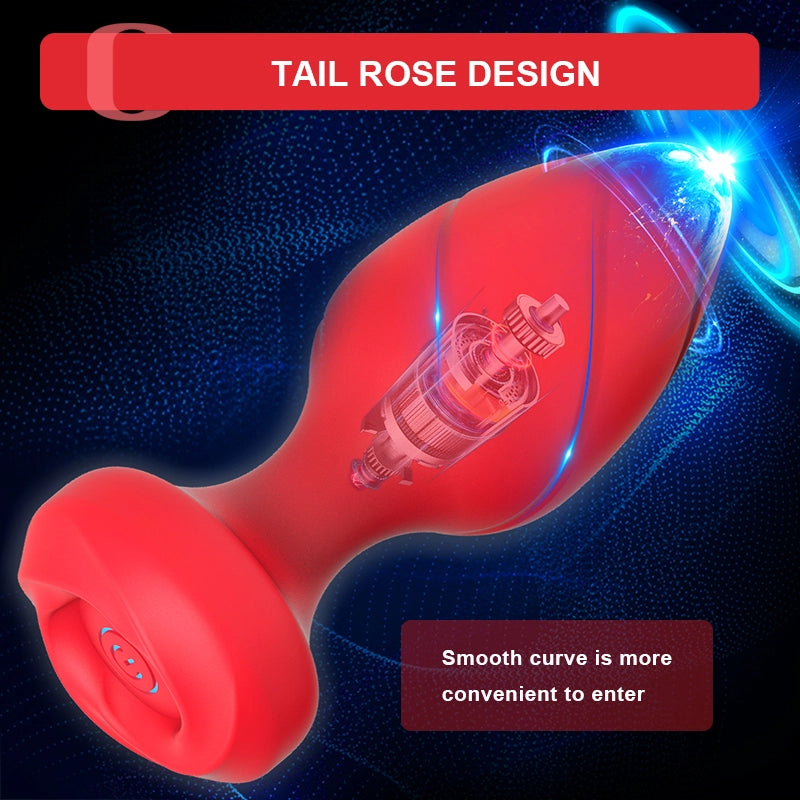 4PCs Remote Control Vibrating Silicone Anal Plug Set