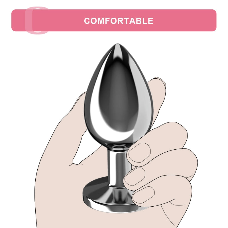 3Pcs Portable Wearable Metal Butt Plugs Set