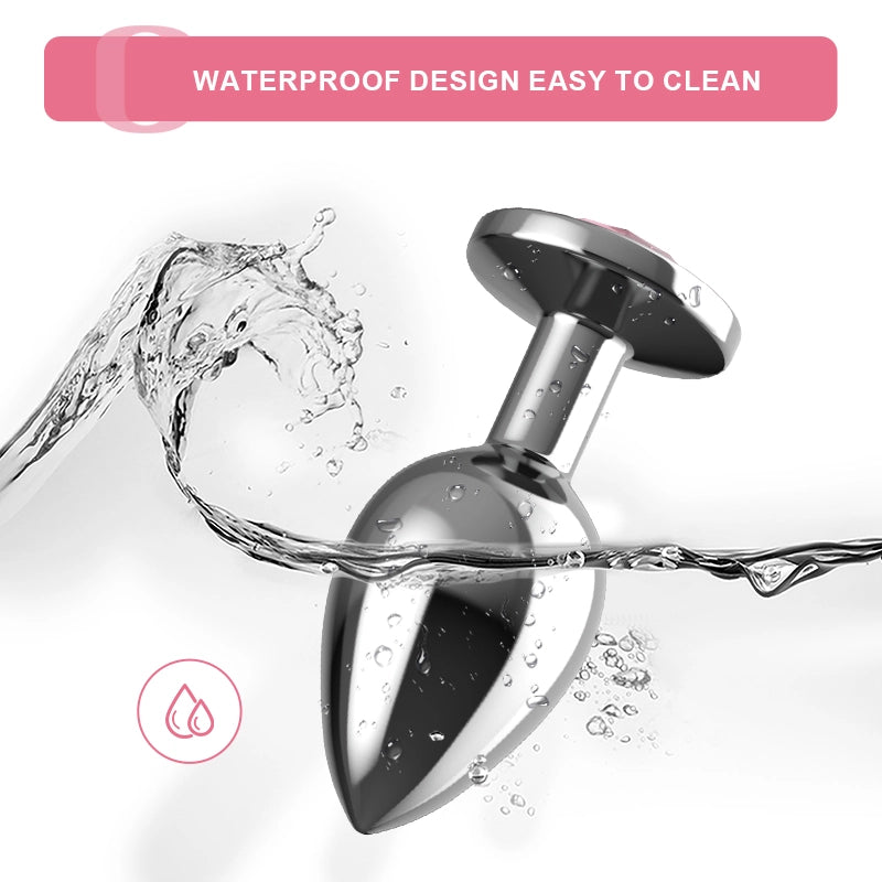 3Pcs Portable Wearable Metal Butt Plugs Set