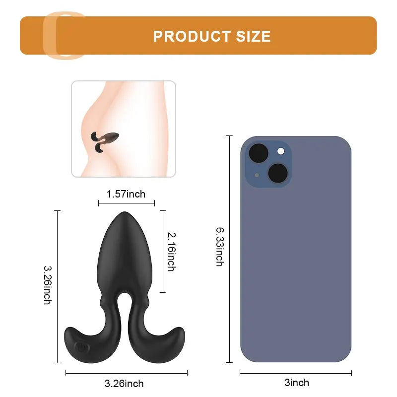 10 Vibrating Modes Wearable Silicone Anal Plug