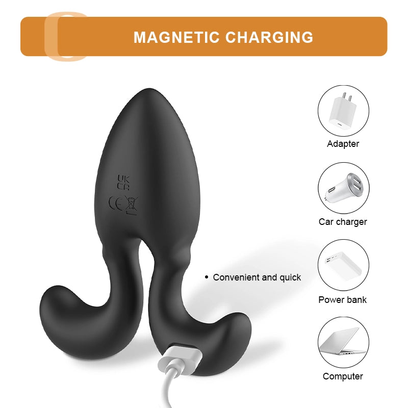 10 Vibrating Modes Wearable Silicone Anal Plug