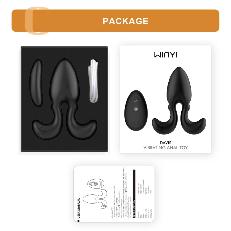 10 Vibrating Modes Wearable Silicone Anal Plug