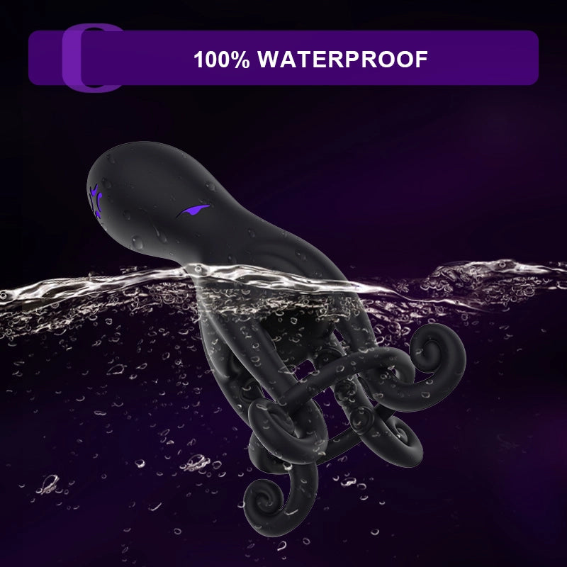 Octopus Glans Trainer Penis Sex Toy with 10 Vibration Modes