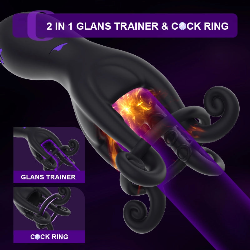 Octopus Glans Trainer Penis Sex Toy with 10 Vibration Modes