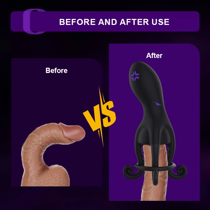 Octopus Glans Trainer Penis Sex Toy with 10 Vibration Modes