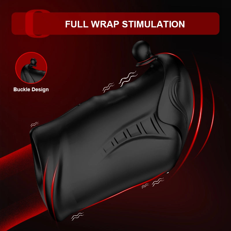 10 Vibration Glans Trainer with Penis Testicles Stimulator