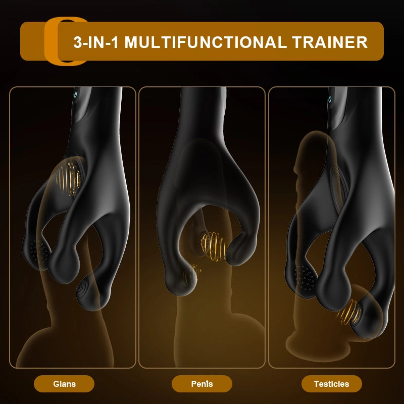 10 Frequency Flapping Vibrating Portable Glans Trainer Masturbator