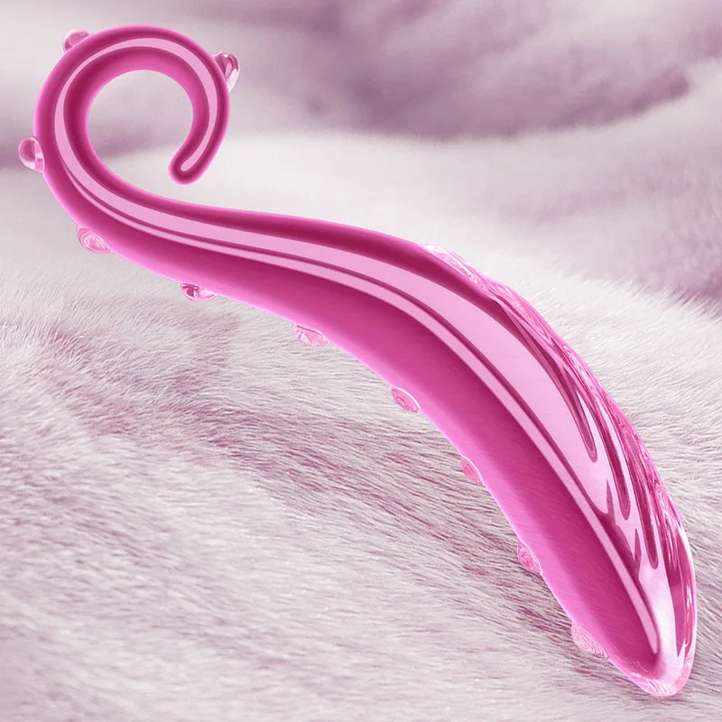 Pink Octopus Tentacle Glass Dildo 6.57Inch