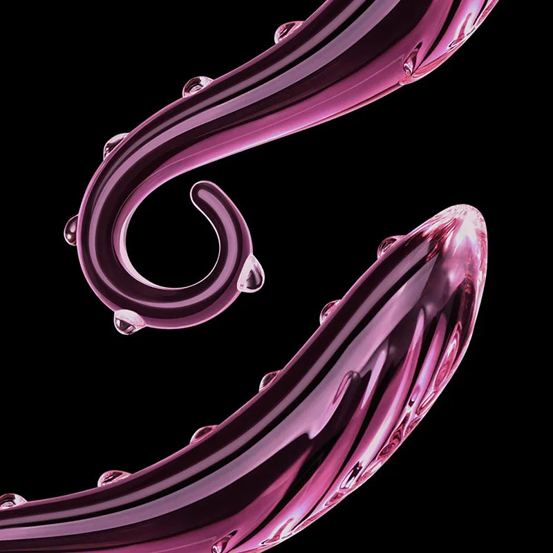 Pink Octopus Tentacle Glass Dildo 6.57Inch