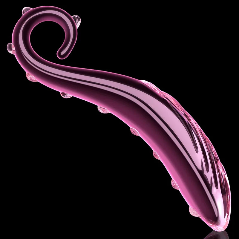 Pink Octopus Tentacle Glass Dildo 6.57Inch