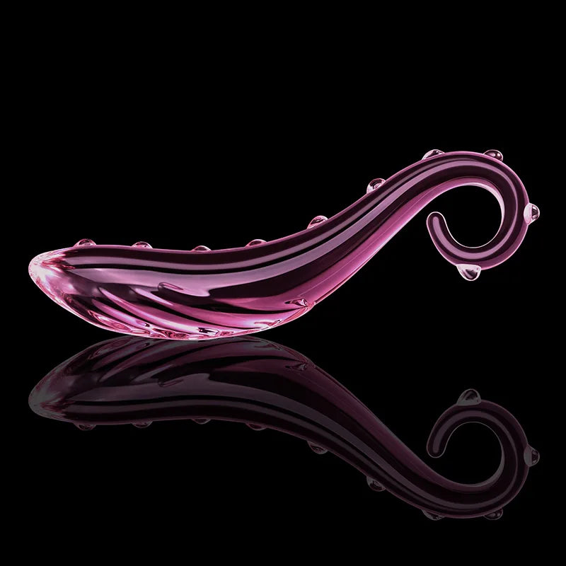 Pink Octopus Tentacle Glass Dildo 6.57Inch