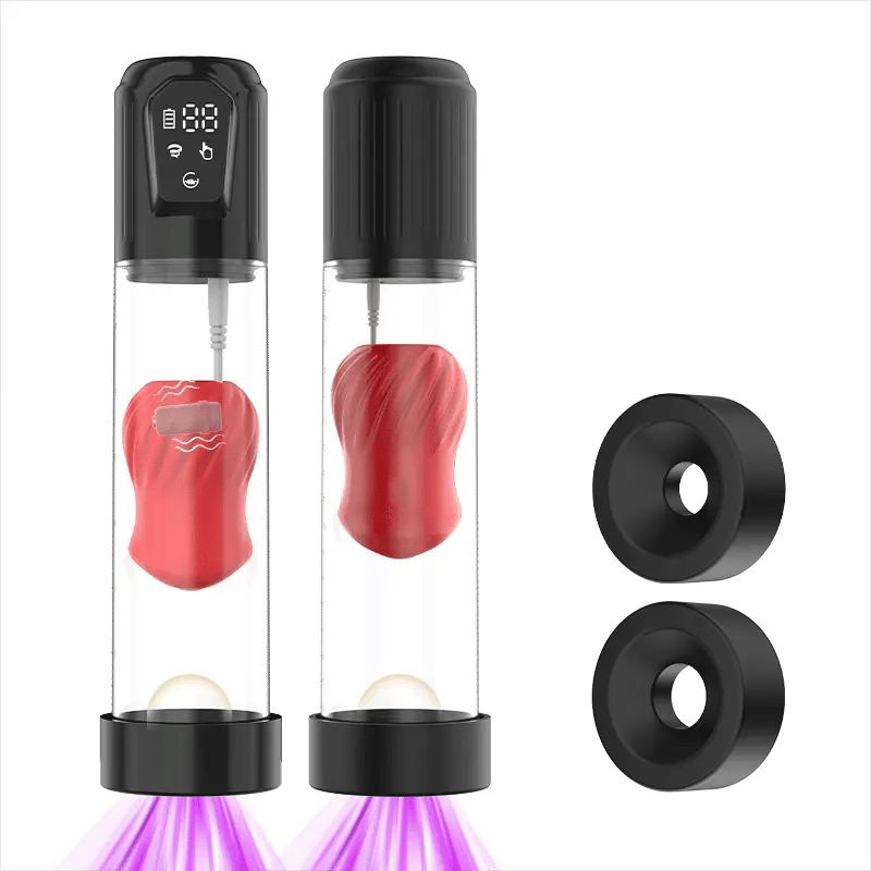 Built-in Vibrating Mouth Sleeve Vacuum Penis Pump