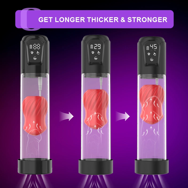 Built-in Vibrating Mouth Sleeve Vacuum Penis Pump