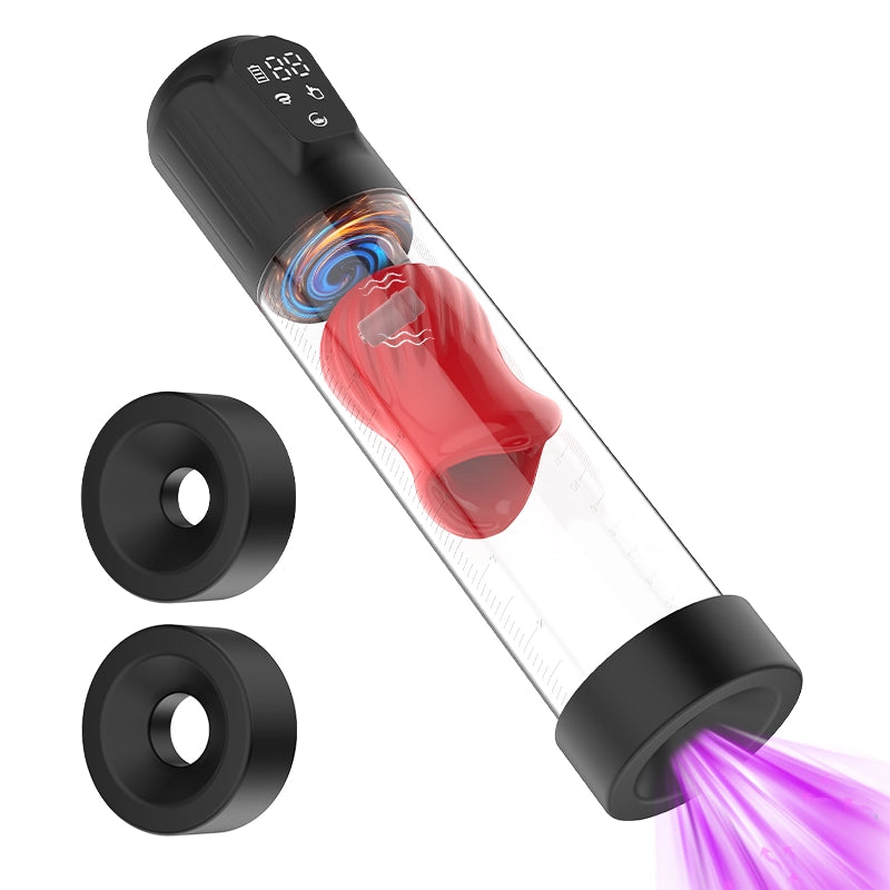 Built-in Vibrating Mouth Sleeve Vacuum Penis Pump