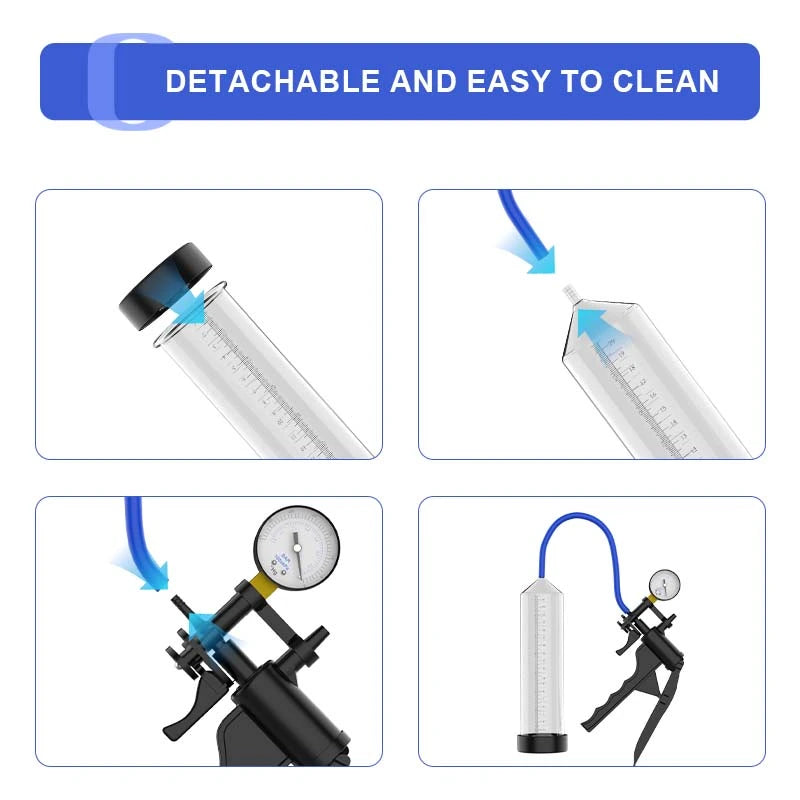 Classic Manual Penis Pump with Barometer & Scale
