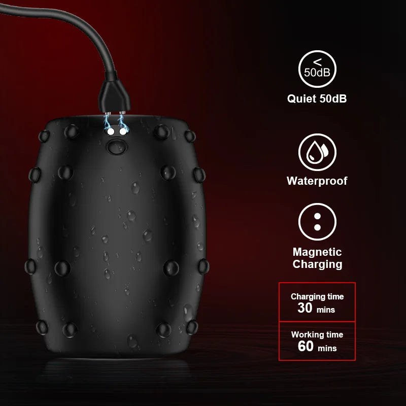 10 Vibrating Mode Penis Ring Wearable Penis Sleeve
