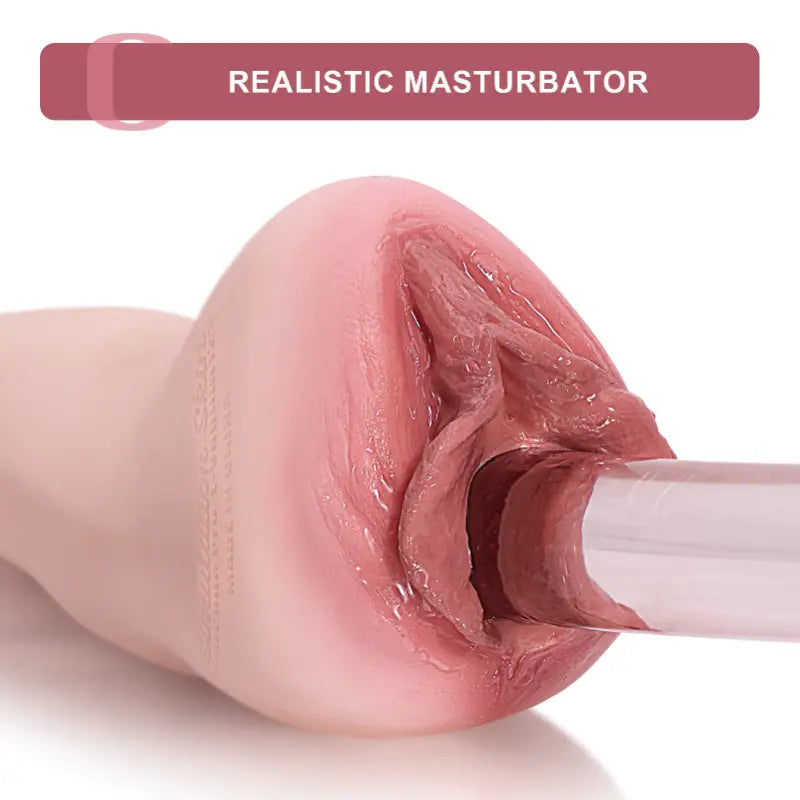 Handheld Realistic Silicone Vagina Cup Pocket Pussy Masturbator