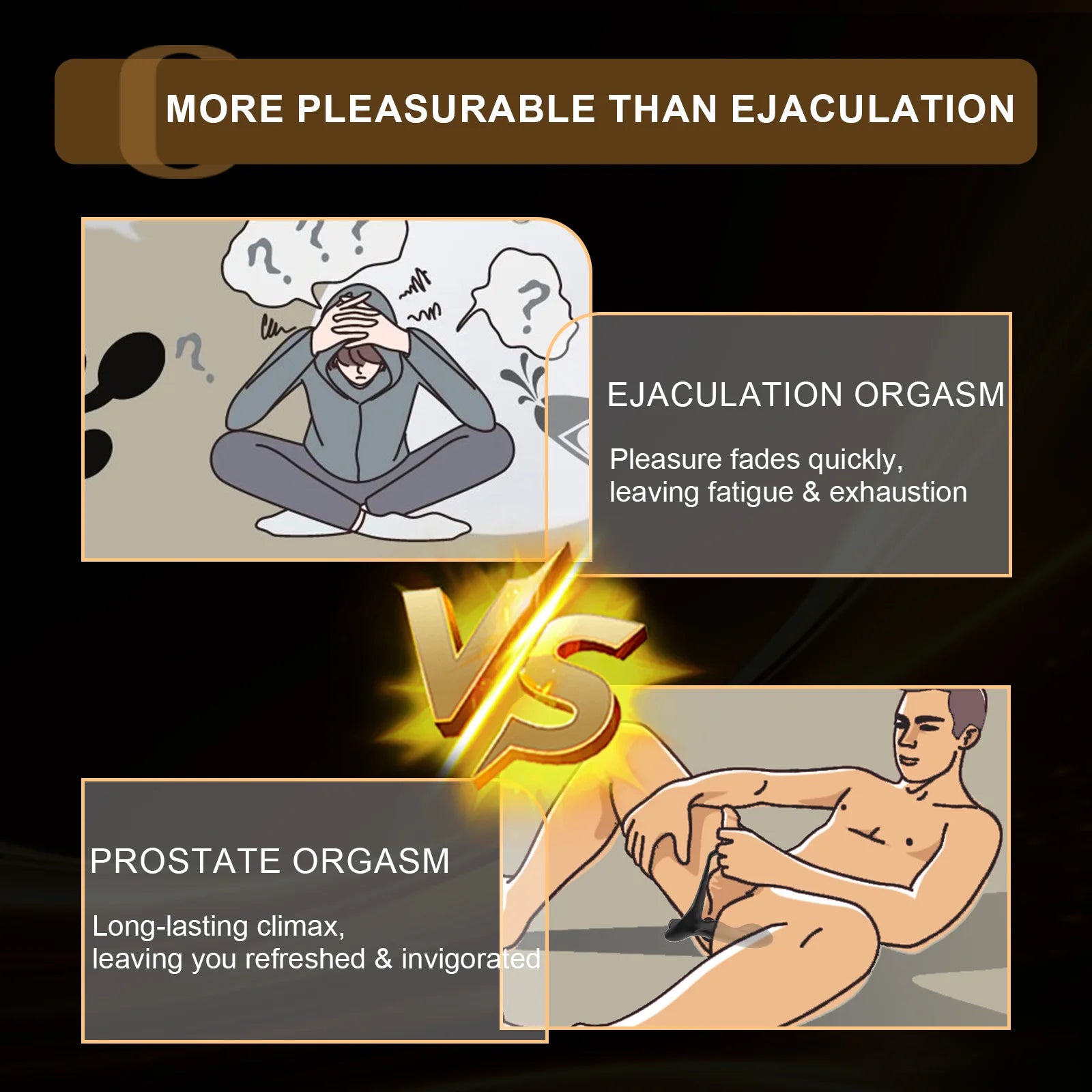 Leten Raptor Wearable Prostate Massager with 7 Vibration Modes