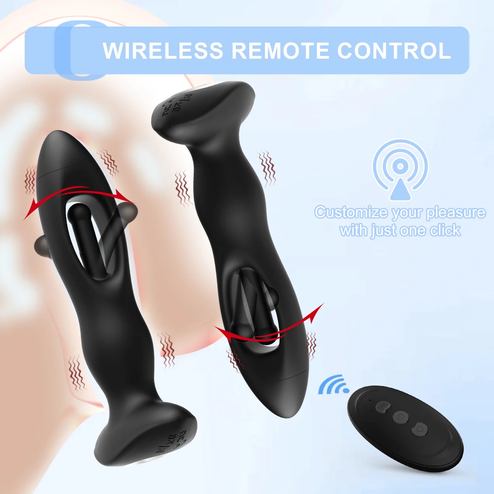 10 Flapping Vibrating Remote Control Prostate Massager Anal Plug Toy