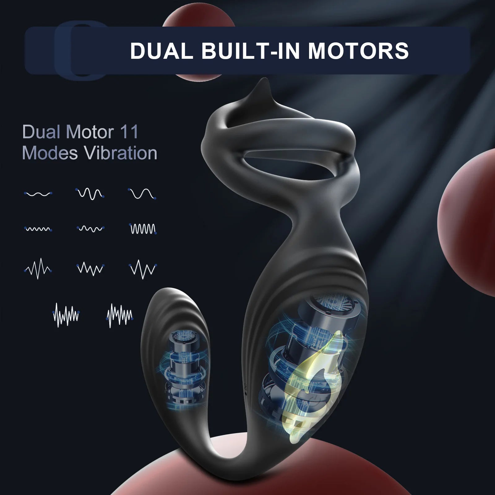 Penis Testicle Perineum Anal Prostate Massager Vibrator Toy