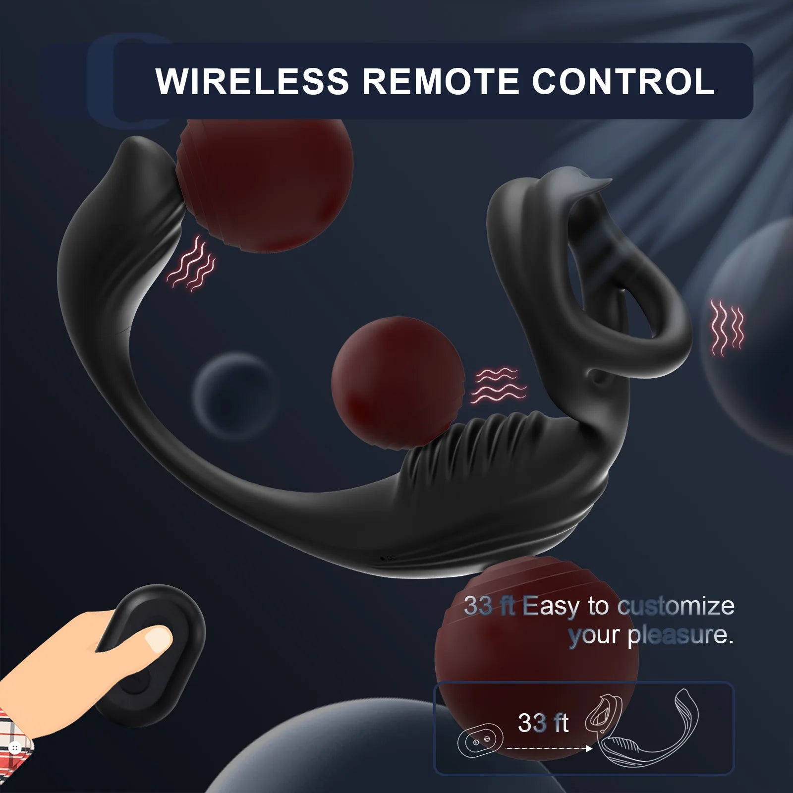 Penis Testicle Perineum Anal Prostate Massager Vibrator Toy