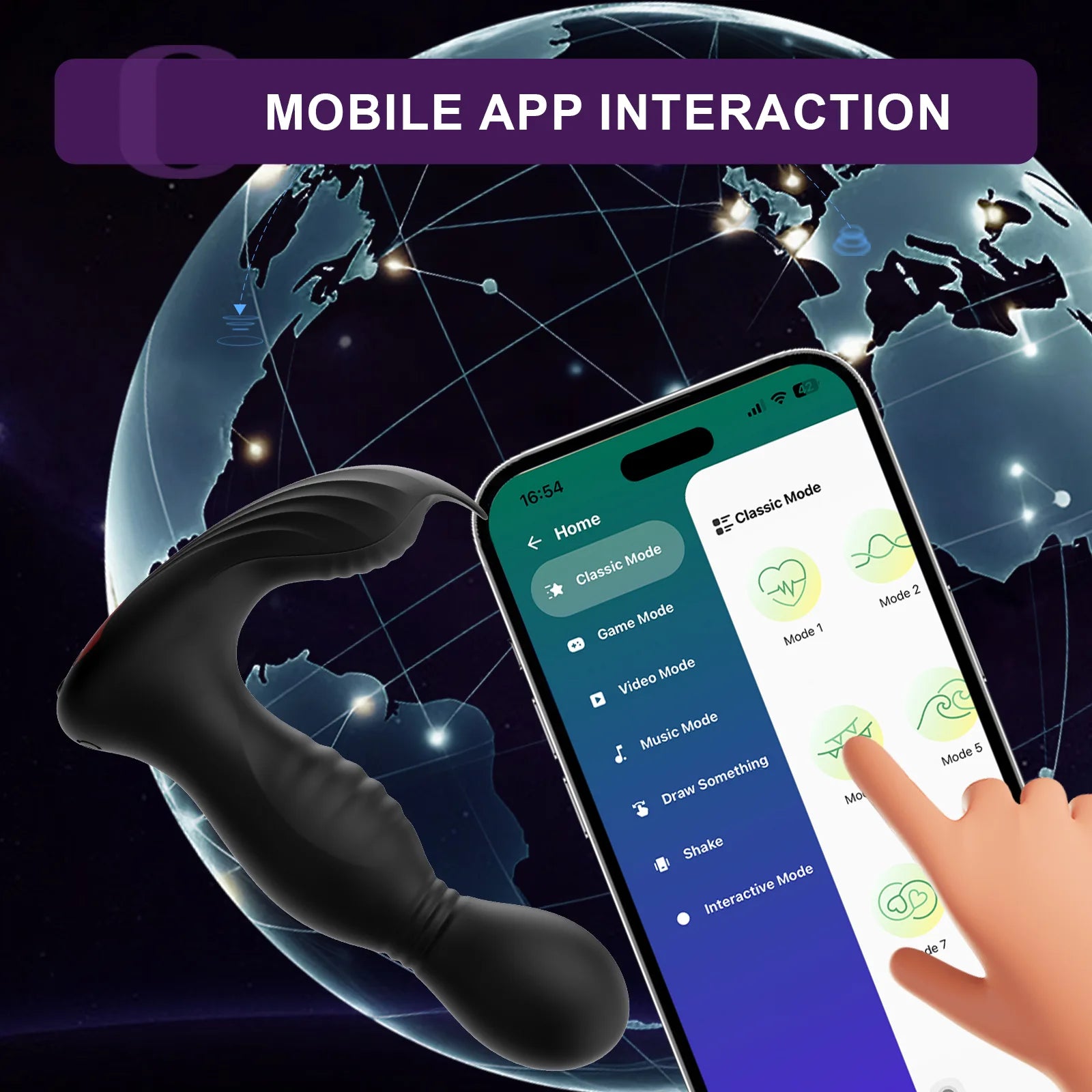 9 Swing Vibrating Licking App & Remote Control Prostate Massager