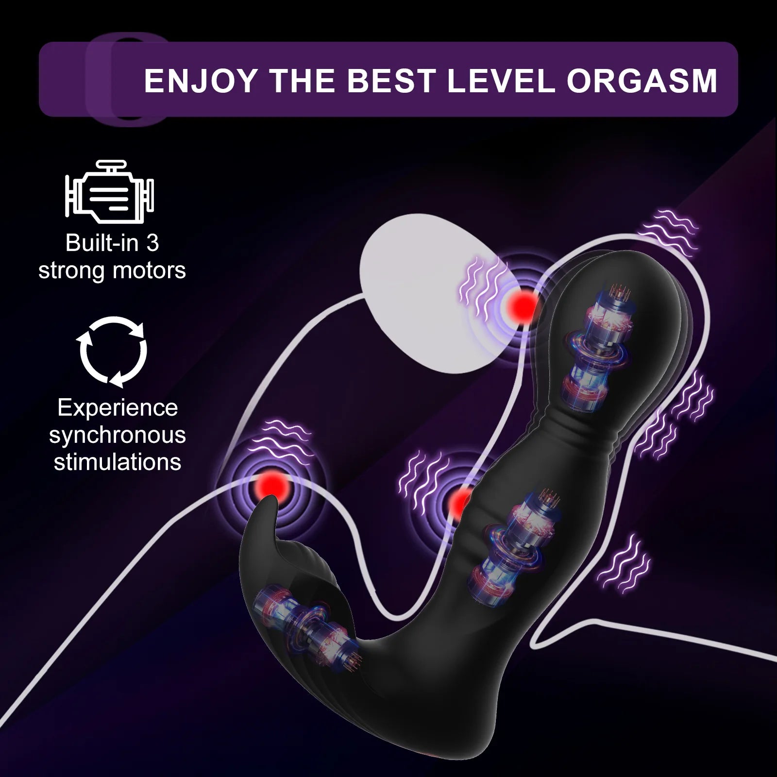 9 Swing Vibrating Licking App & Remote Control Prostate Massager