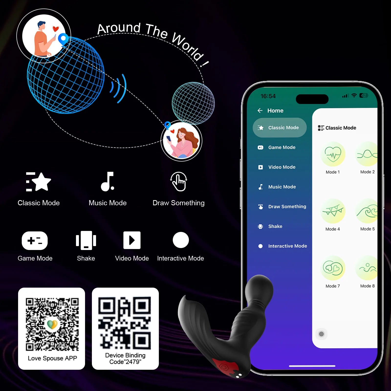 9 Swing Vibrating Licking App & Remote Control Prostate Massager