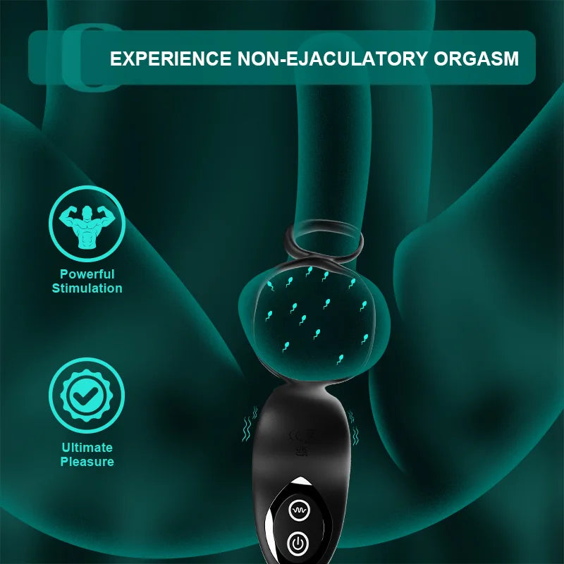 9 Thrusting Vibrating Remote Control Wearable Prostate Massager