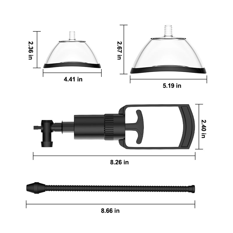 Manual Vacuum Pussy Pump with 2 Suction Cups