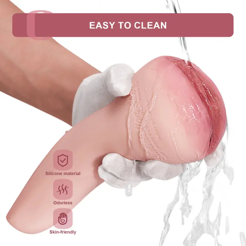 Handheld Realistic Silicone Pocket Pussy Masturbator