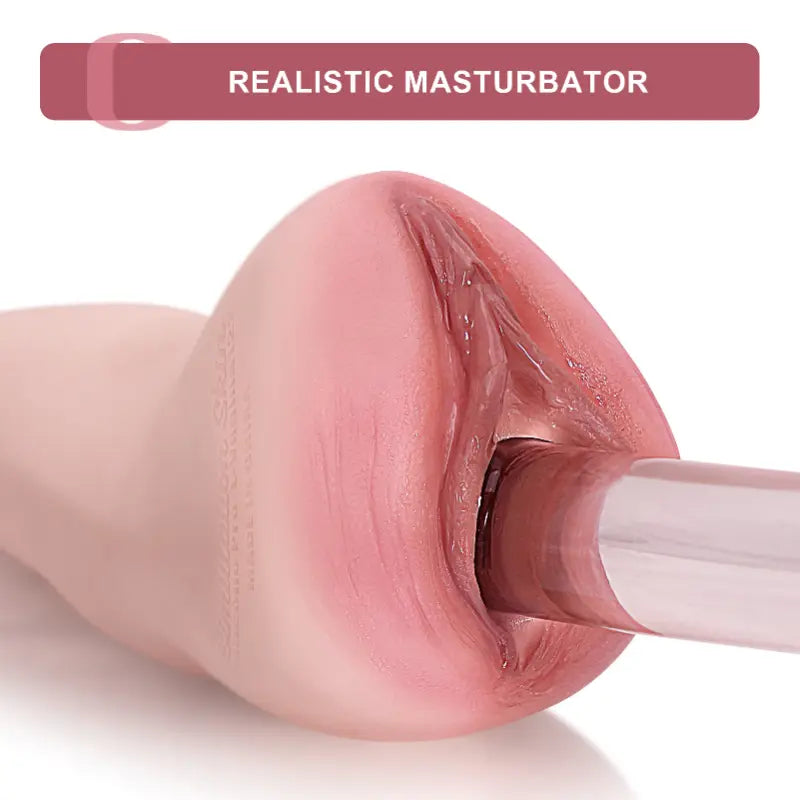 Handheld Realistic Silicone Pocket Pussy Masturbator