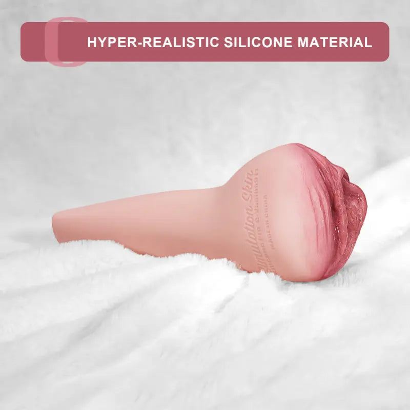 Handheld Realistic Silicone Pocket Pussy with Lifelike Labia