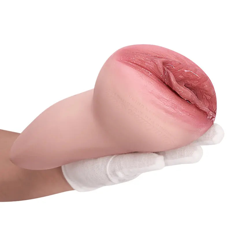 Handheld Realistic Silicone Pocket Pussy with Lifelike Labia