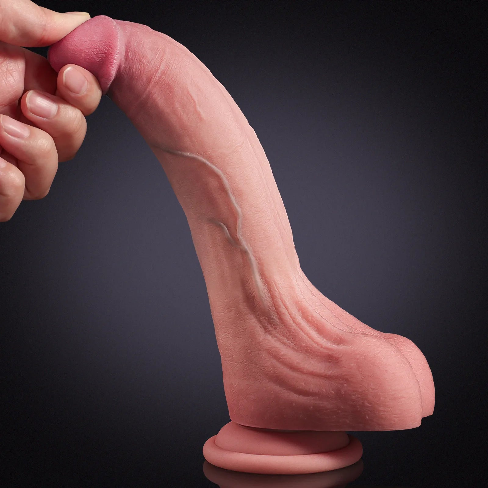 Ultra Realistic Liquid Silicone Dildo 8.07Inch