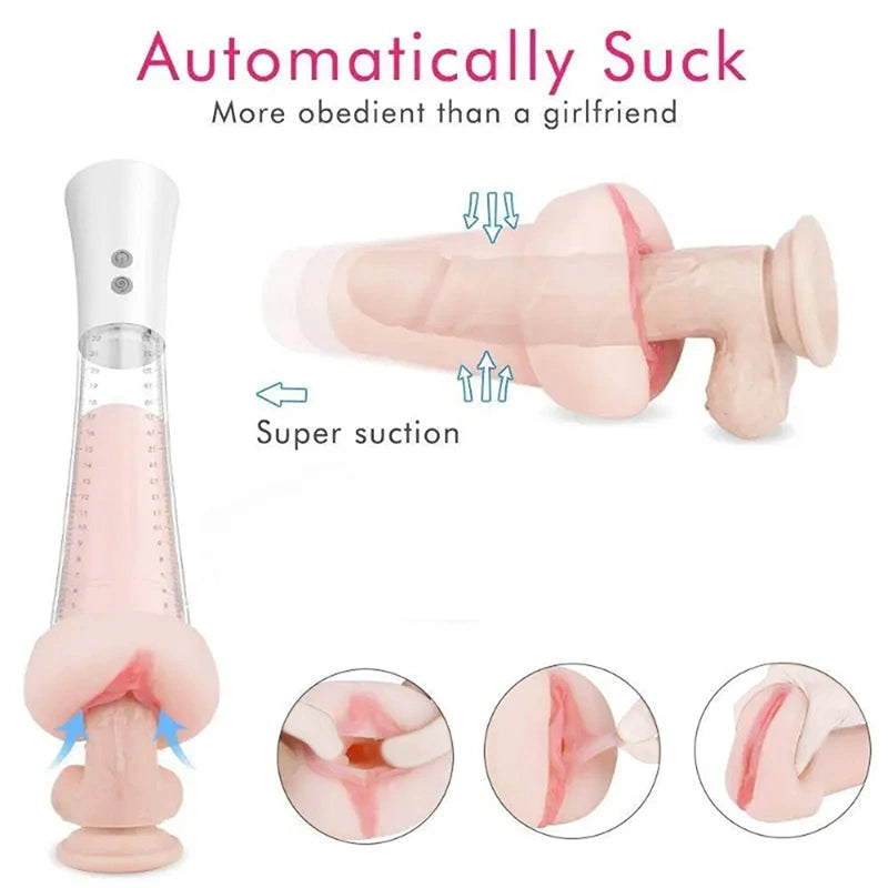 Automatic Suckion Vibration Vacuum Pump with Realistic 3D Sleeve