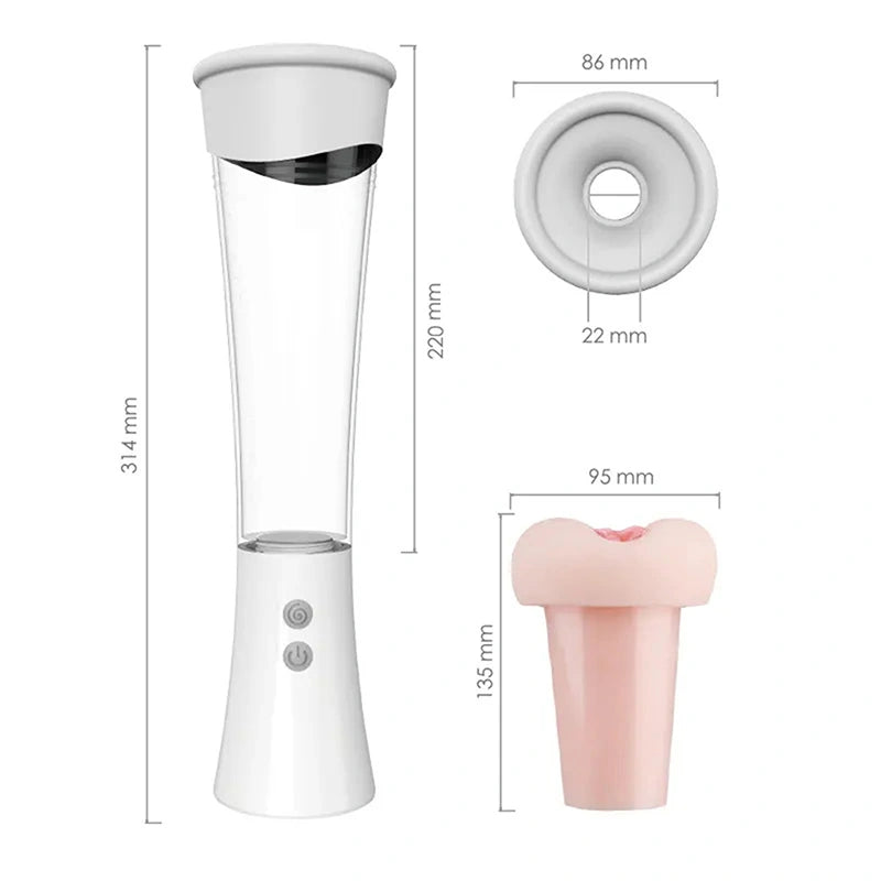 Automatic Suckion Vibration Vacuum Pump with Realistic 3D Sleeve