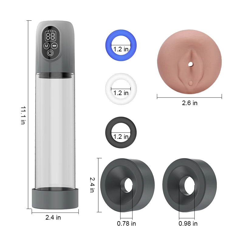 5 Suction Water Penis Pump with Masturbator Sleeve Kits