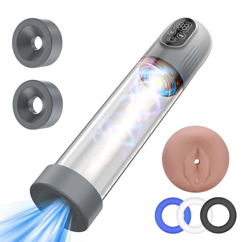 5 Suction Water Penis Pump with Masturbator Sleeve Kits