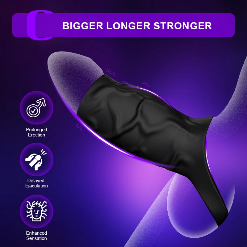 10 Vibration Remote Control Cock Ring Sleeve
