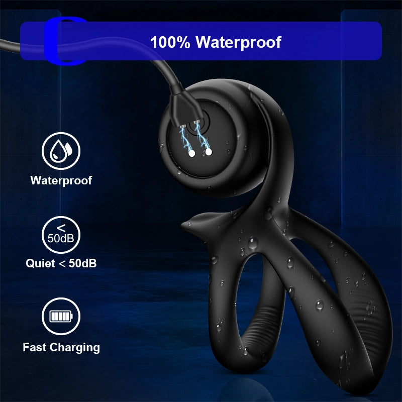 10 Frequency Vibration Ball Lock Cock Ring