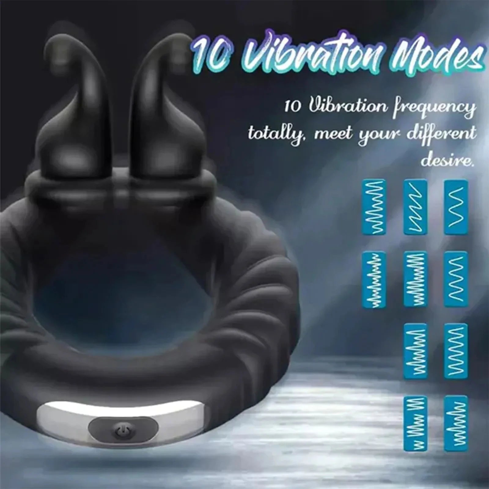 10 Vibration Adjustable Waterproof Cock Ring