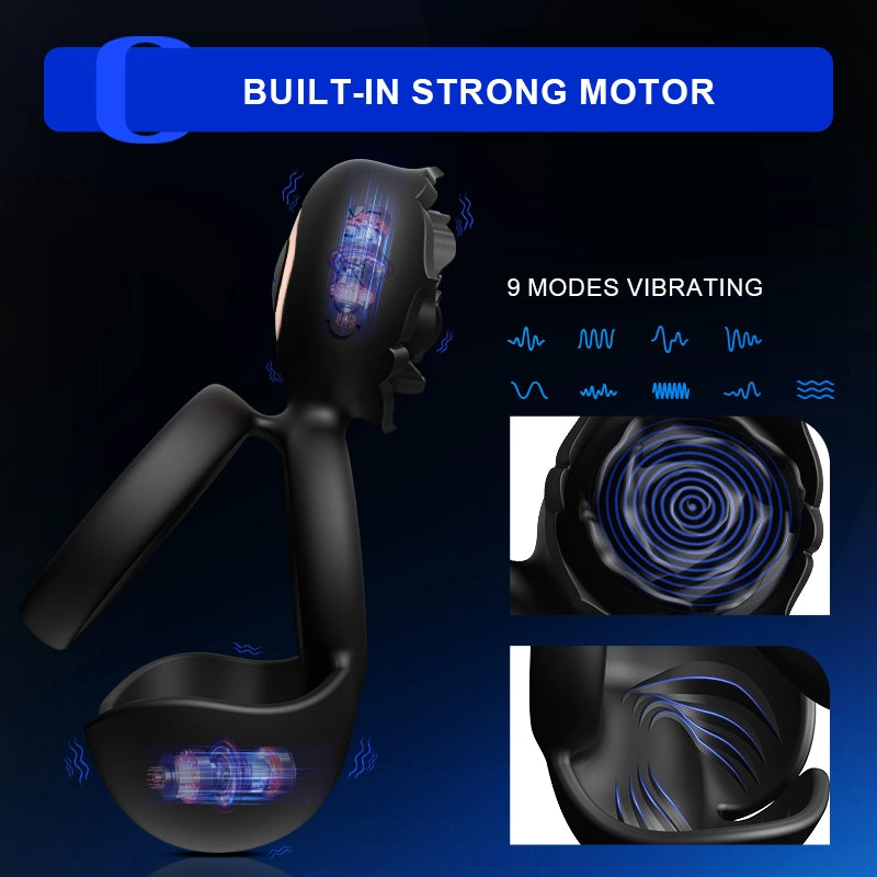 3 in 1 Multi-function Vibrating Cock Ring