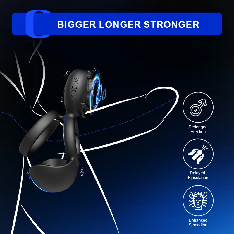 3 in 1 Multi-function Vibrating Cock Ring